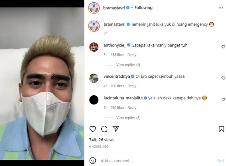 Verrell Bramasta Alami Luka