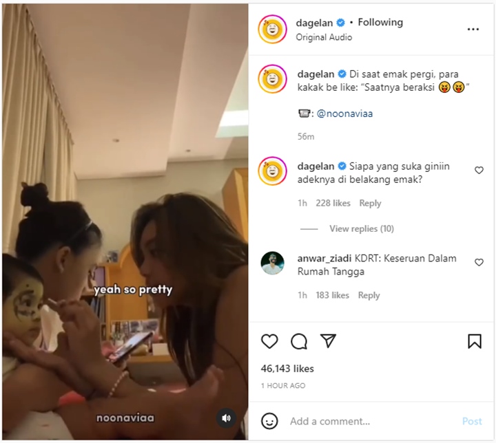 Kelakuan Naura Ayu Saat Jagain Sang Adik Bungsu Disorot, Bikin Ngakak