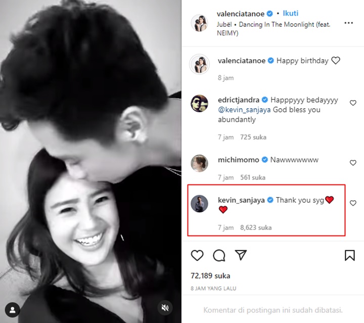 Valencia Tanosoedibjo Ucapkan Selamat Ultah, Balasan Kevin Sanjaya Bikin Meleleh