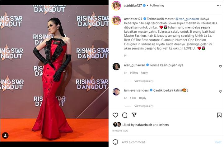 Astrid Tiar Pamerkan Gaun Cantik Buatan Ivan Gunawan, Desain Mewah dan Unik Bikin Kesengsem