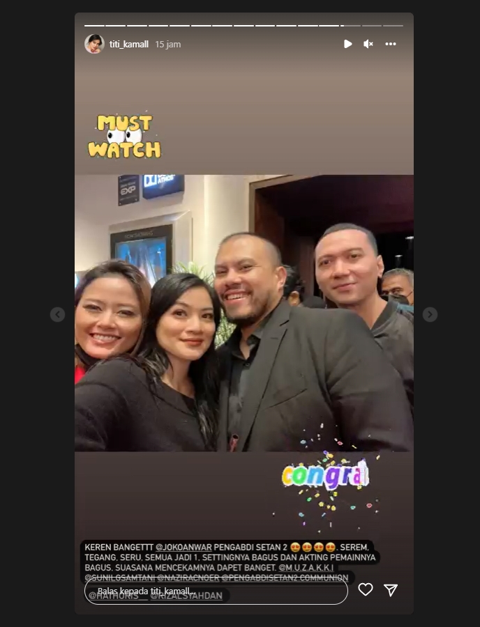 Review Jujur Titi Kamal Tentang Film \'Pengabdi Setan 2: Communion\', Soroti Hal Ini