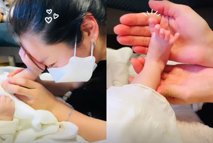Han Ji Min Bagikan Momen Main Bareng Bayi Baru Lahir, Ukuran Wajah Hampir Sama Besar?
