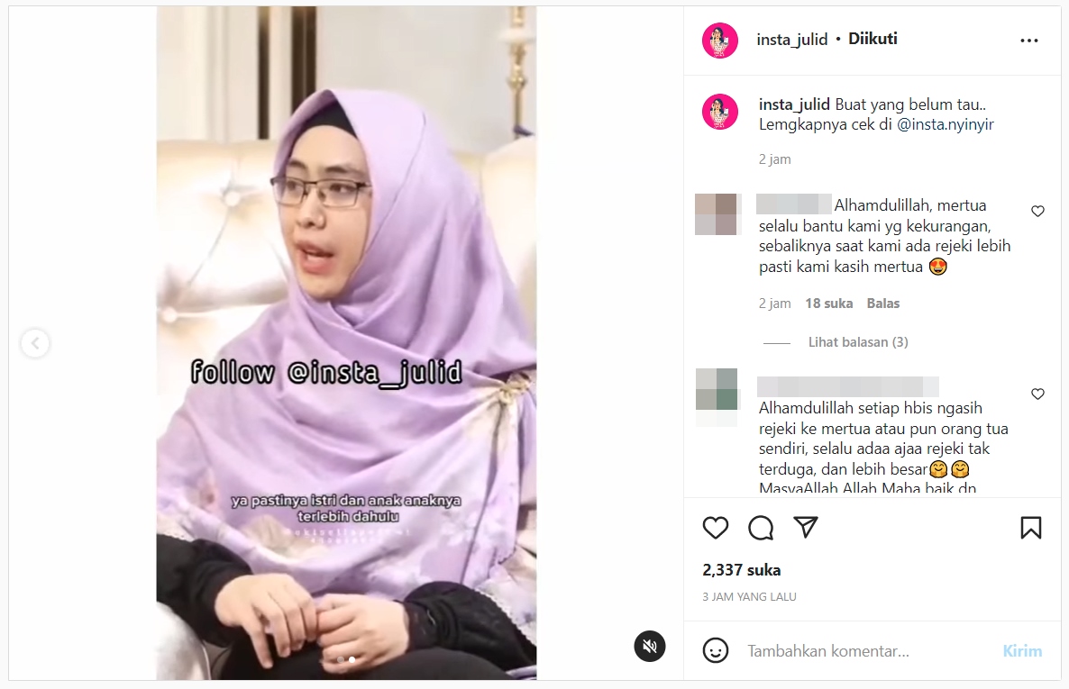 Oki Setiana Dewi Sebut Istri Lebih Berhak Dapat Rezeki Suami, Bagaimana dengan Orangtua?