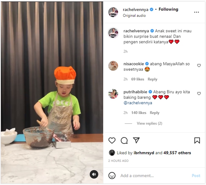 Baru 4 Tahun, Anak Rachel Vennya Masak Kue Sendiri untuk Ultah Sang Nenek Bikin Takjub