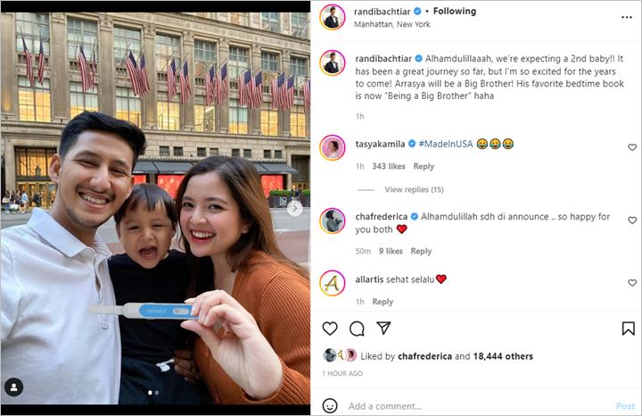 Selamat! Tasya Kamila Umumkan Hamil Anak Kedua di Momen Istimewa