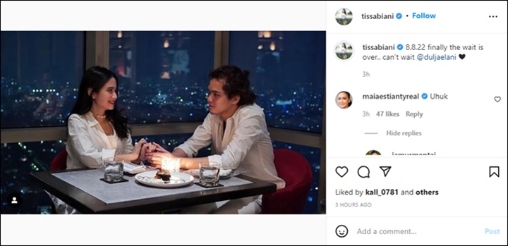 Dul Jaelani Disangka Lamar Tissa Biani Usai Posting Foto Ini, Komentar Maia Estianty Ambigu