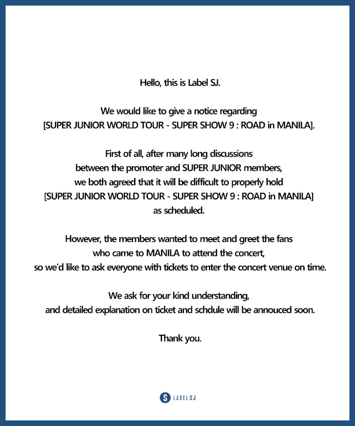 Super Junior Batalkan Konser \'SUPER SHOW 9\' di Manila Menyusul Meninggalnya Ayah Eunhyuk
