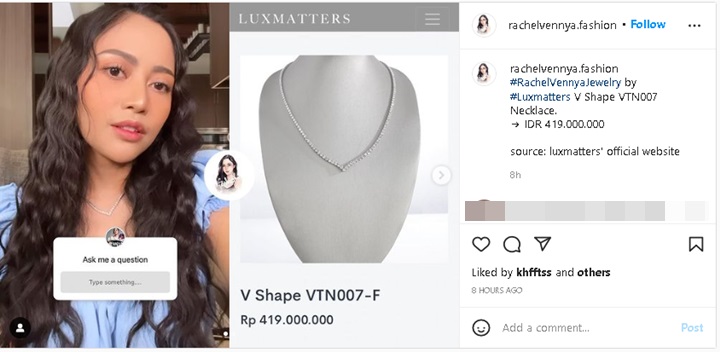 Rachel Vennya Pakai Kalung Seharga Rumah Mirip Punya Nagita Slavina, Auto Disentil Niru?