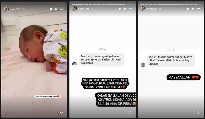 Ria Ricis Kena Tegur Gara-gara Posisikan Baby Moanna Tengkurap, Jawabannya Telak