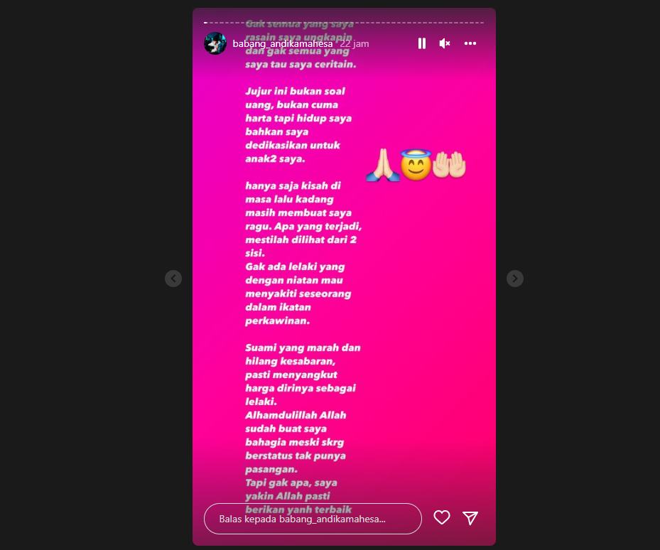 Andika Kangen Band Diduga Tanggapi Soal Tudingan Tak Nafkahi Anak, Ungkap Jujur Soal Ini