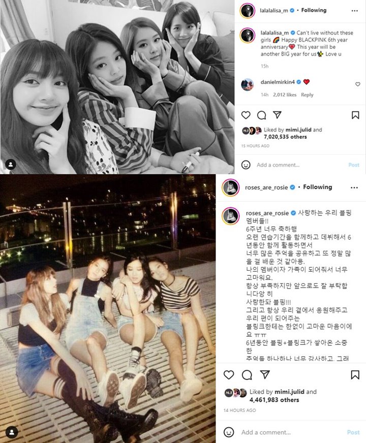 BLACKPINK Kompak Rayakan Ultah Ke-6 di Instagram, Isi Pesannya Kelewat Menyentuh