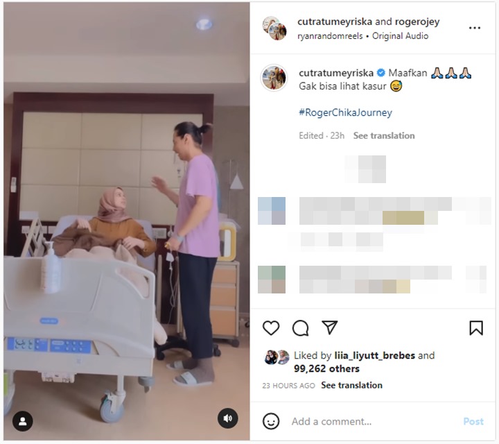 Roger Danuarta Masuk Rumah Sakit, Tingkah Cut Meyriska Malah Bikin Ngakak