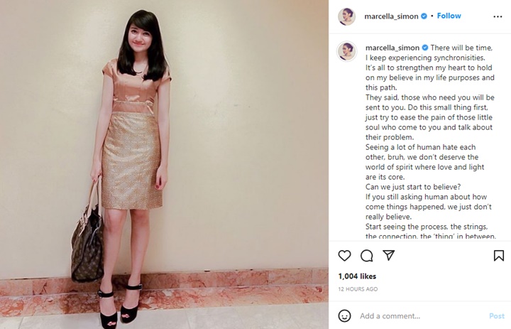 Marcella Simon Buka Suara Usai Diisukan Kembali Masuk Kristen, Potret Mendiang Ayah Bikin Salfok