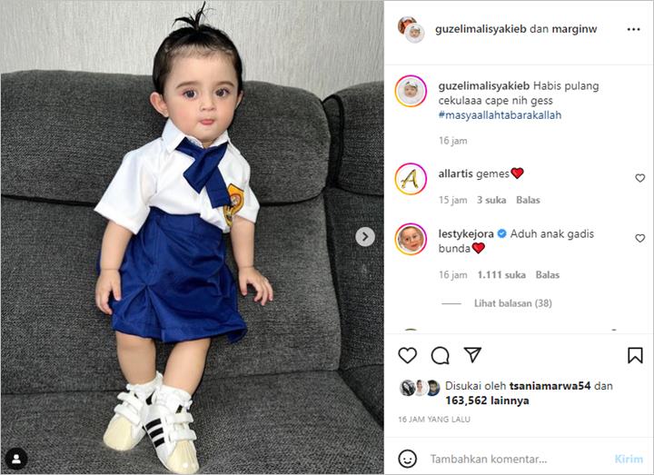 Baby Guzel Putri Ali Syakieb dan Margin Wieheerm ‘Cosplay’ Jadi Anak SMP, Gemas Maksimal