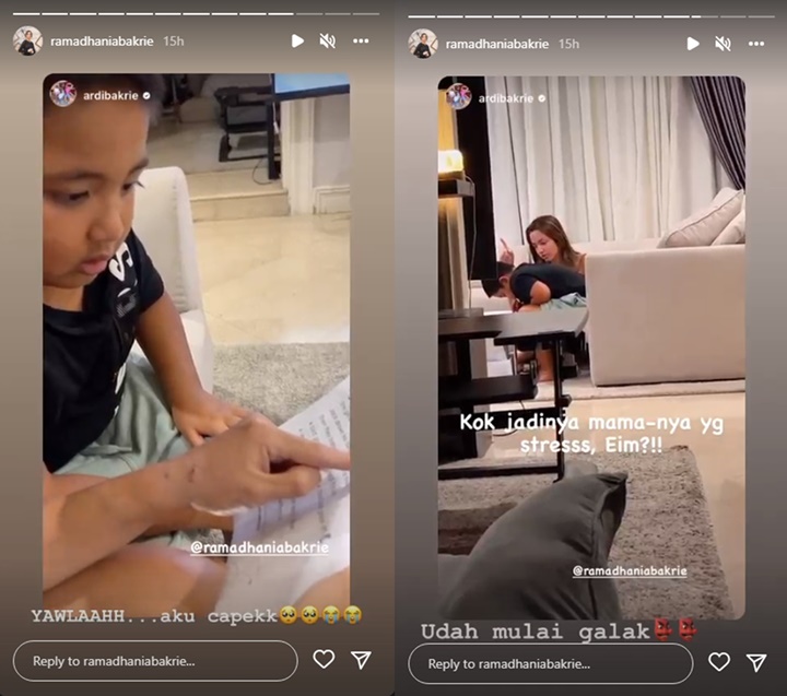 Nia Ramadhani Stres Saat Temani Anak Belajar, Ardi Bakrie Usil Goda Begini