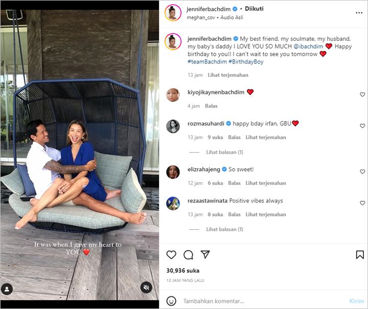 Couple Goals! Jennifer Bachdim Tulis Ungkapan Romantis untuk Irfan Bachdim, Isinya Jadi Sorotan