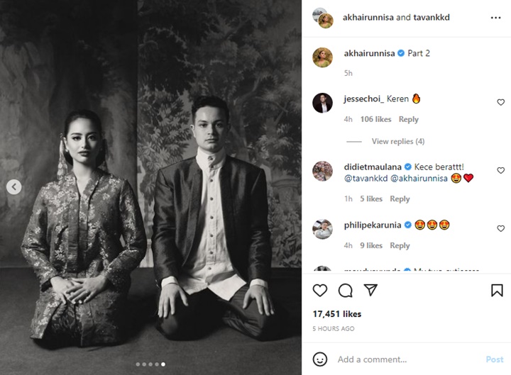 Jesse Choi Terpana, Adik Maudy Ayunda dan Calon Suami Serba Merah di Foto Prewedding Kedua