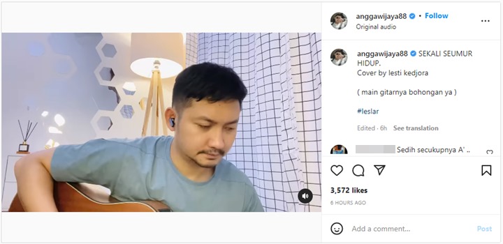 Dewi Persik Kembali Beri Sindiran Pedas, Angga Wijaya Pamer Lagi Galau Sambil Nyanyi Ini