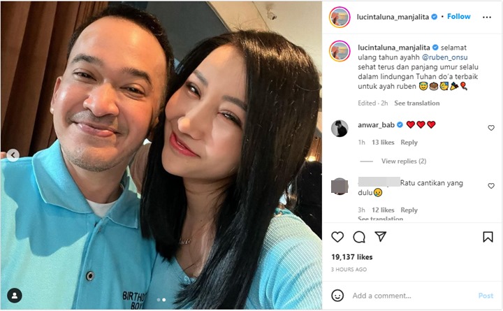 Lucinta Luna Pamer Foto di Ulang Tahun Ruben Onsu, Wajah Malah Disebut Mirip Sarwendah?