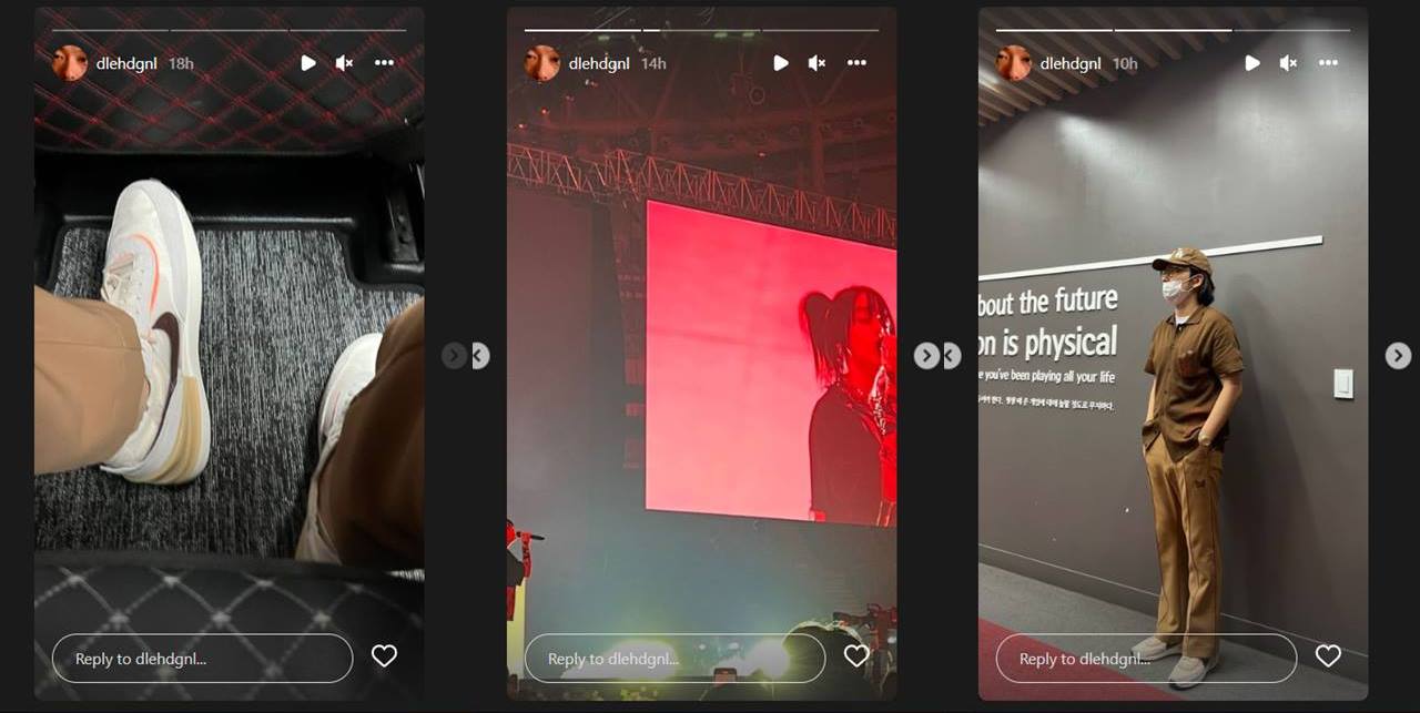 Lee Dong Hwi menonton konser Billie Eilish