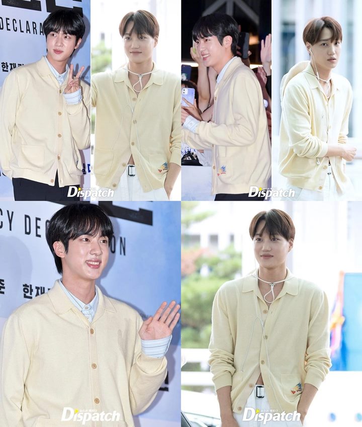 Kembaran Kardigan Mewah, Jin BTS dan Kai EXO Tampil Mengesankan dengan Pesona KontrasKembaran Kardigan Mewah, Jin BTS dan Kai EXO Tampil Mengesankan dengan Pesona Kontras
