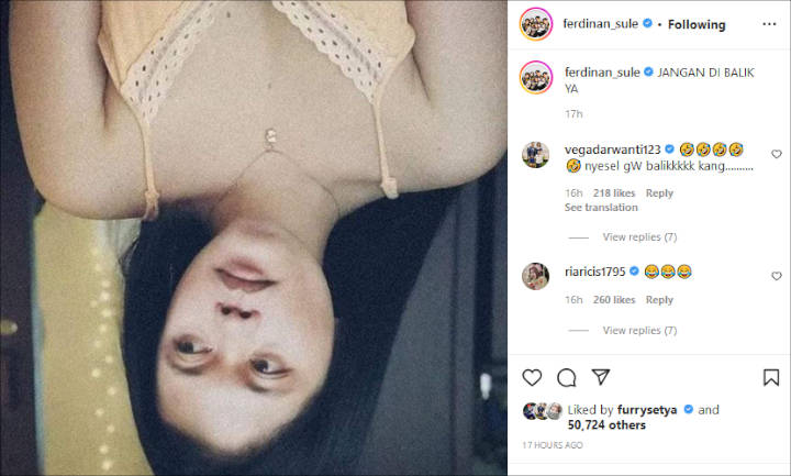 Sule Edit Fotonya Jadi Perempuan, Disebut Plek Ketiplek Mirip Putri Delina