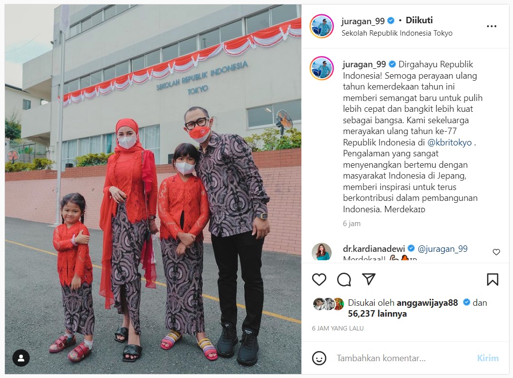 Juragan 99 Ungkap Pengalaman Menyenangkan Saat Rayakan HUT RI ke-77 di Tokyo
