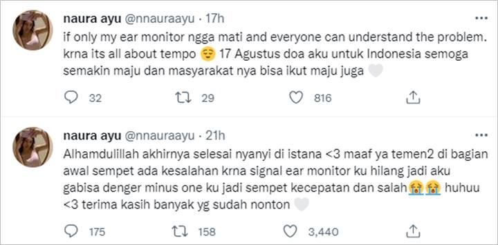 Naura Ayu Beber Kesalahan Saat Nyanyi di Istana Sekaligus Penyebabnya, Fans Yakinkan Hal Ini