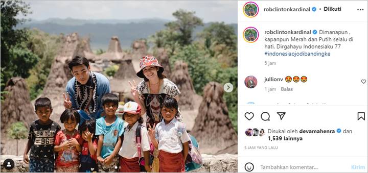 Chelsea Islan dan Rob Clinton Kompak Bagikan Foto Ini Saat Peringati HUT RI, Bukti Couple Goals?
