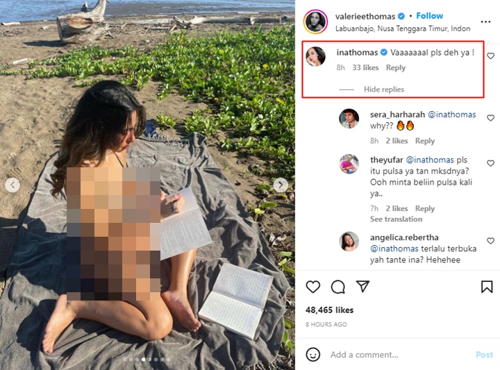 Valerie Thomas Ditegur Sang Mama Gegara Umbar Foto Seksi, Gading Marten Ikutan Ngakak