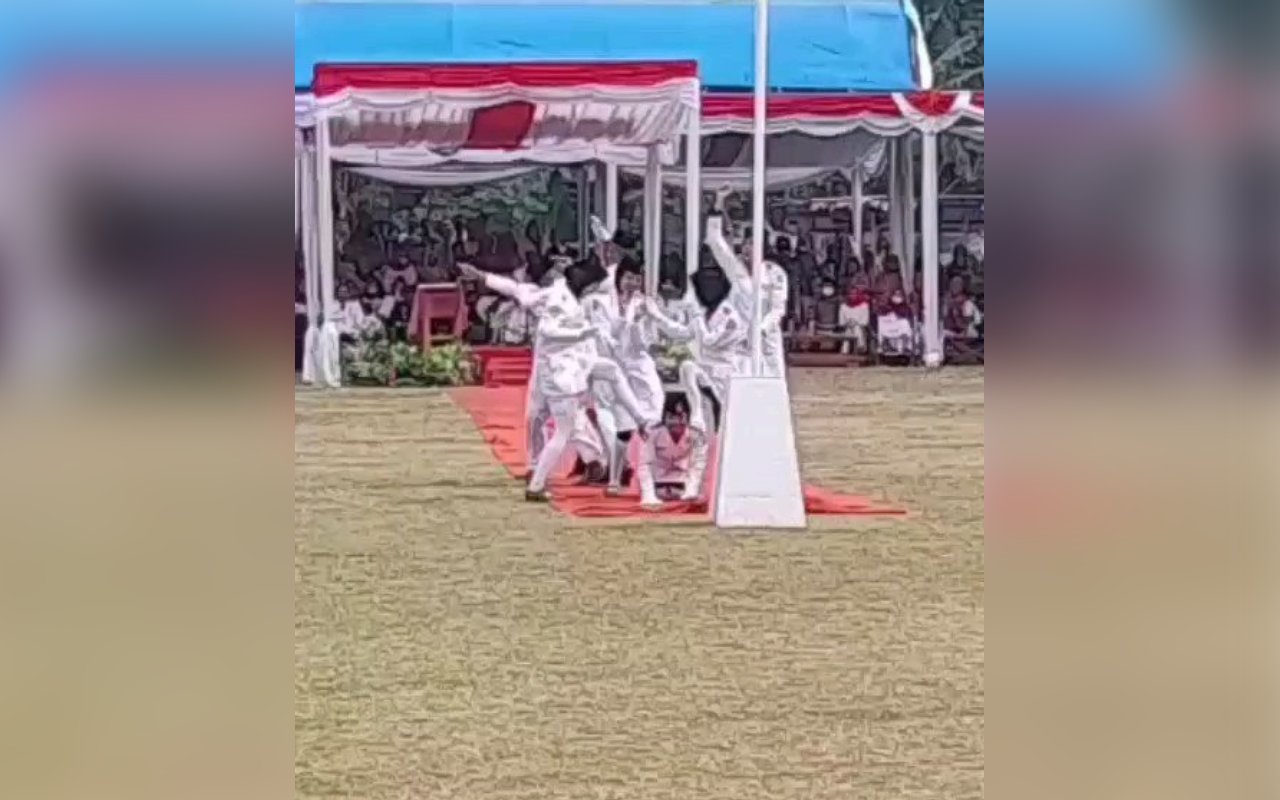 Viral Tim Paskibraka Joget di Tengah Lapangan Usai Upacara HUT RI, Camat Cabangbungin Buka Suara