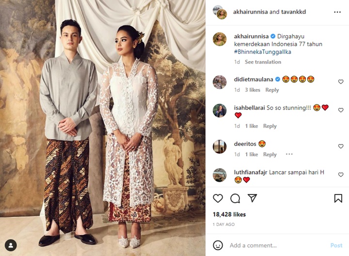 Amanda Adik Maudy Ayunda Pamer Foto Prewed Ketiga, Busana Unik Calon Suami Bikin Salfok