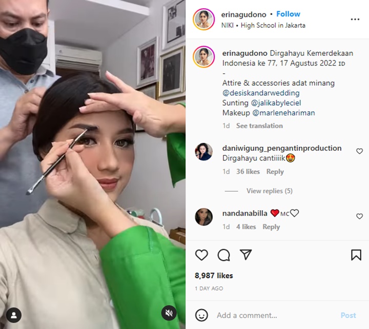 Bikin Kepo, Erina Gudono Akhirnya Beber Alasan Rela \'Nyicil\' Makeup Untuk Tampil di Istana Negara