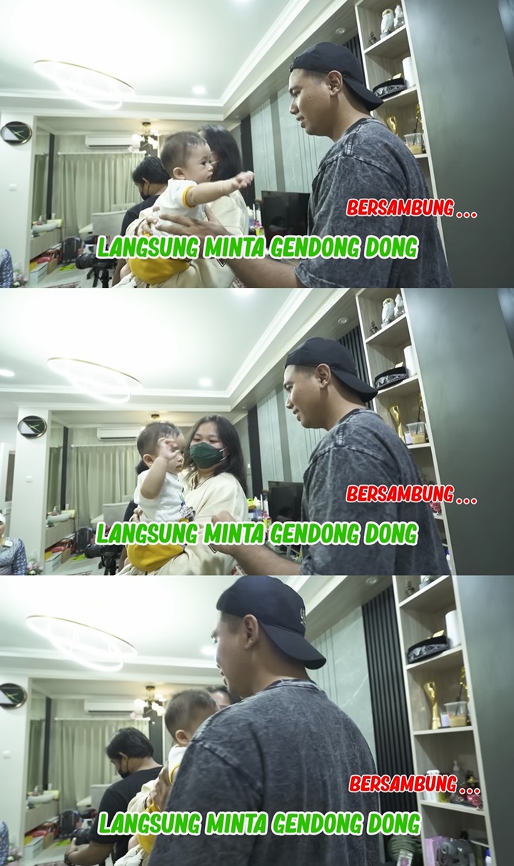 Baby Adzam Langsung Minta Gendong
