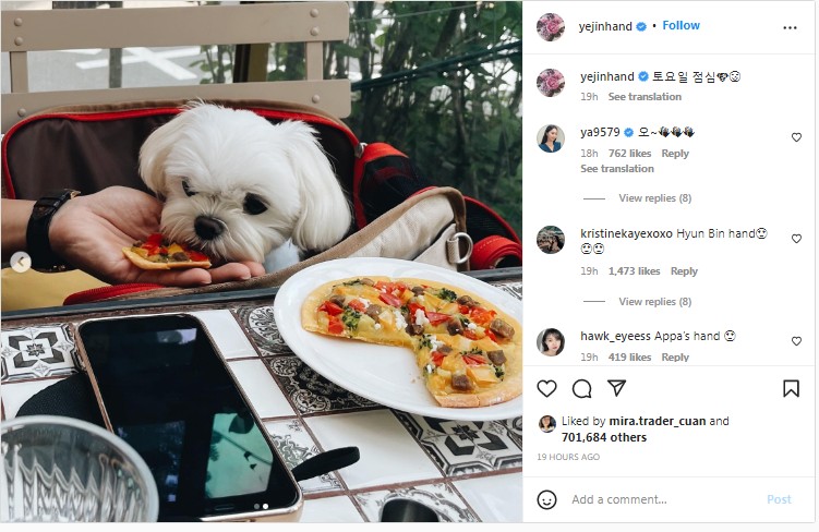 Bumil Makin Doyan Makan, Son Ye Jin Pamer Momen Akhir Pekan Bareng Suami Kesayangan