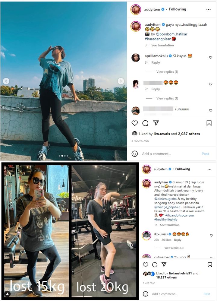Audy Item Sukses Turunkan BB Hingga 20 Kg, Penampilan Terbaru Bikin Takjub