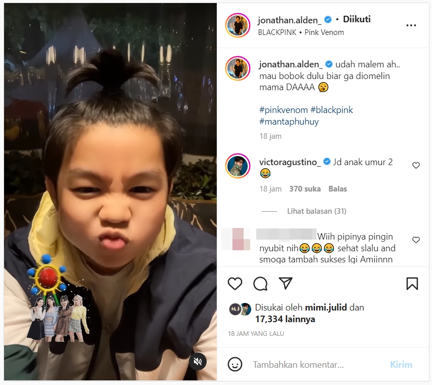 Jonathan Alden Sukses Bikin Gemas Saat Pakai Filter Jadi Bocil, Pasang Ekspresi Begini