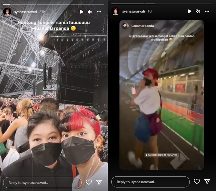 Nonton Konser Billie Eilish, Tingkah Isyana Sarasvati Kelewat Menggemaskan