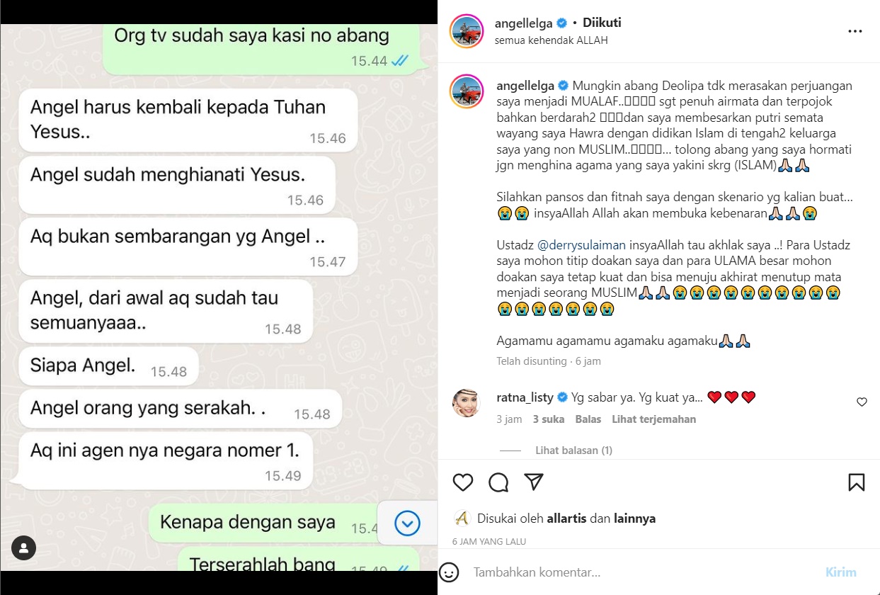 Angel Lelga \'Gerah\' Disinggung Soal Agama oleh Pengacara Deolipa: Jangan Menghina