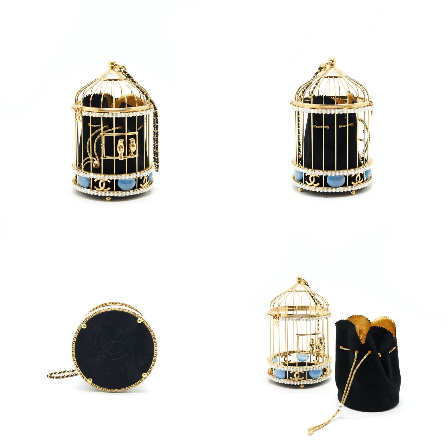 Detail tas \'sangkar burung\' Chanel