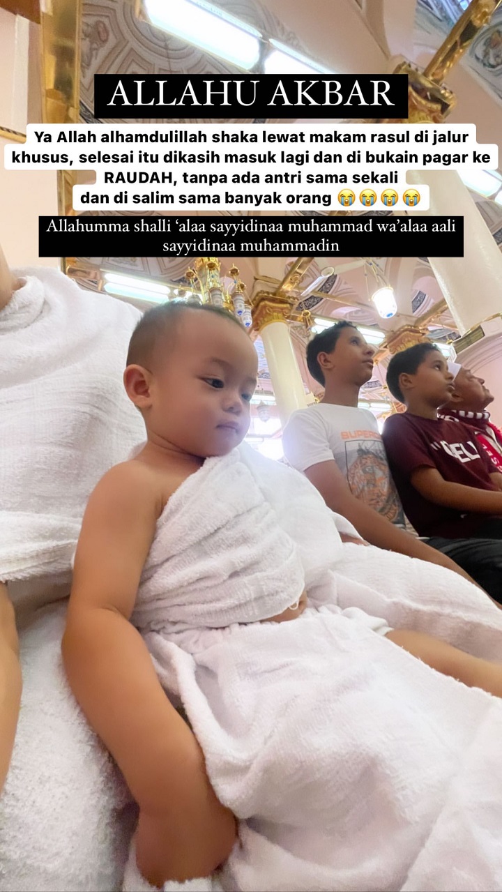 Baby Shaka Lewat Makam Rasul di Jalur Khusus