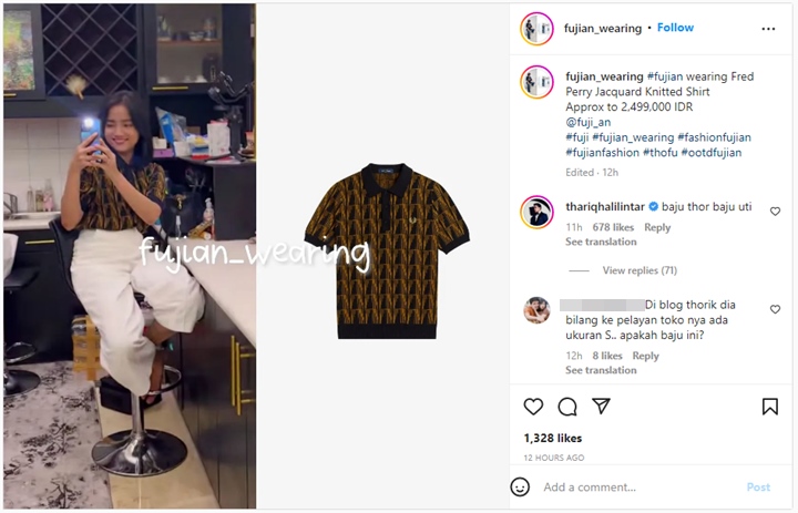 Fuji An Kedapatan Pakai Baju Thariq Halilintar, Harganya Ternyata Selangit?