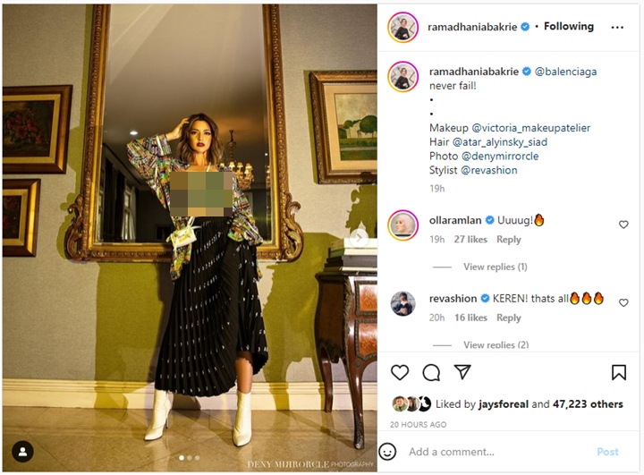 Tampil Berani, Nia Ramadhani Pamer Pakai Baju Seksi Serba Branded Banjir Pujian?