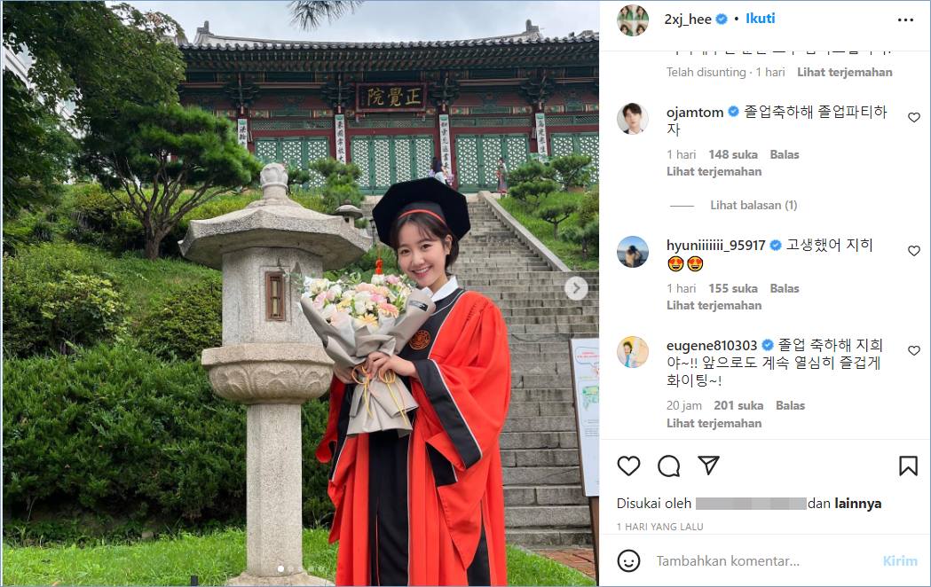 Jin Ji Hee mendapatkan selamat dari para selebriti