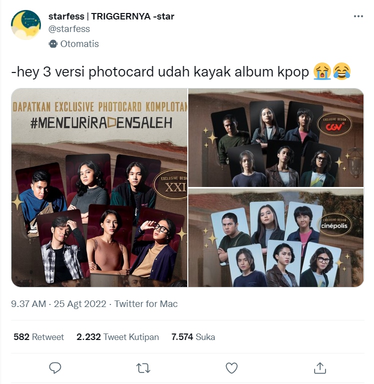 Tak Kalah dari Idol K-Pop, \'Mencuri Raden Saleh\' Bagi 3 Versi Photo Card Limited Edition Pemeran