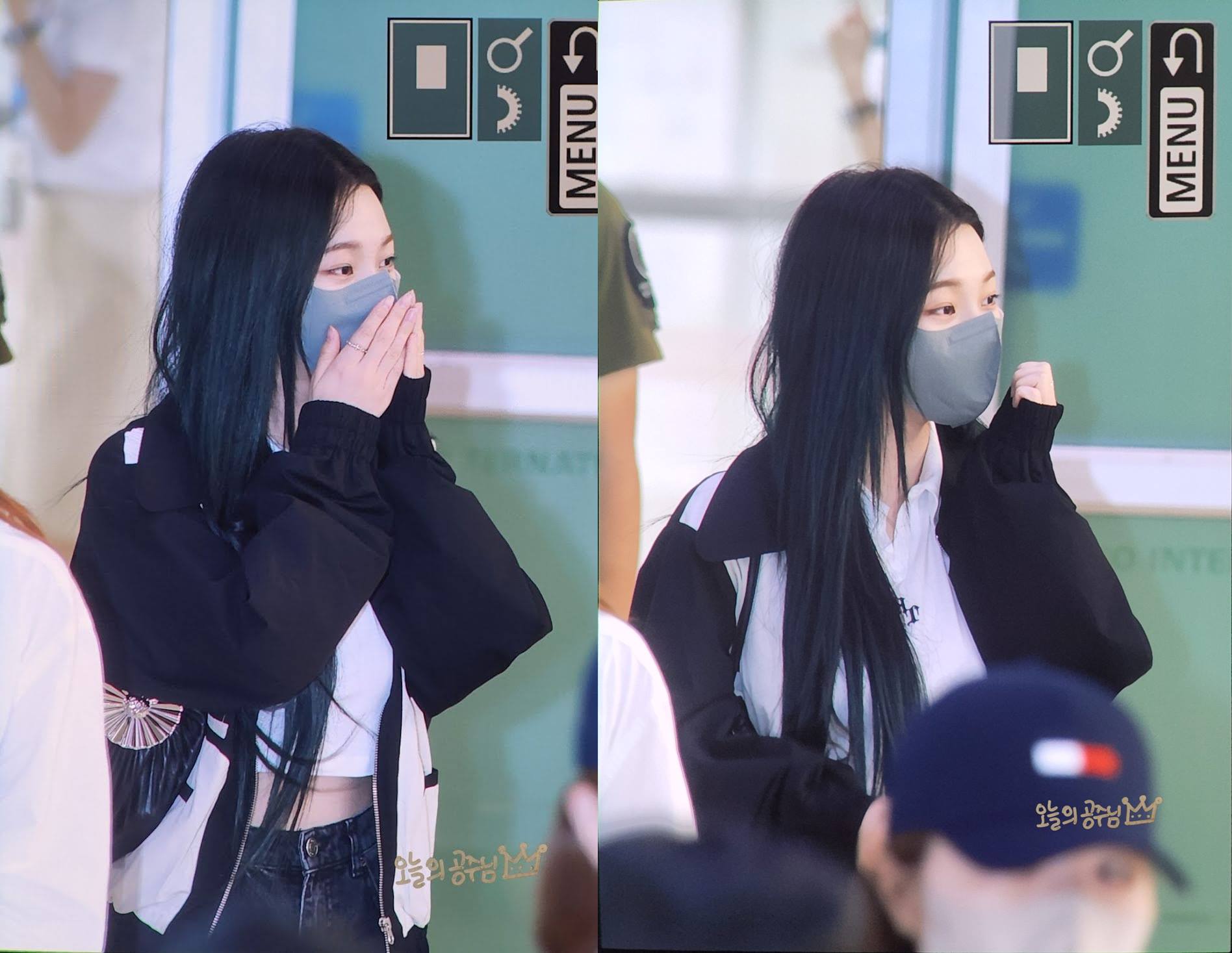 Karina aespa tampak syok di bandara