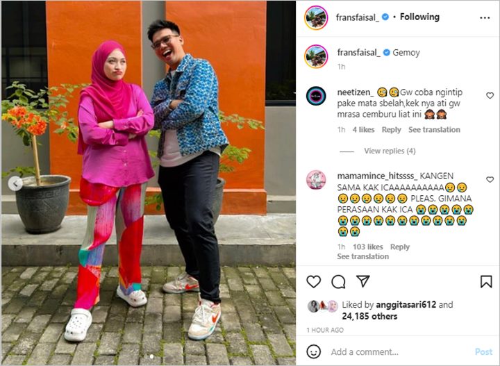 Frans Faisal dan Nathalie Holscher