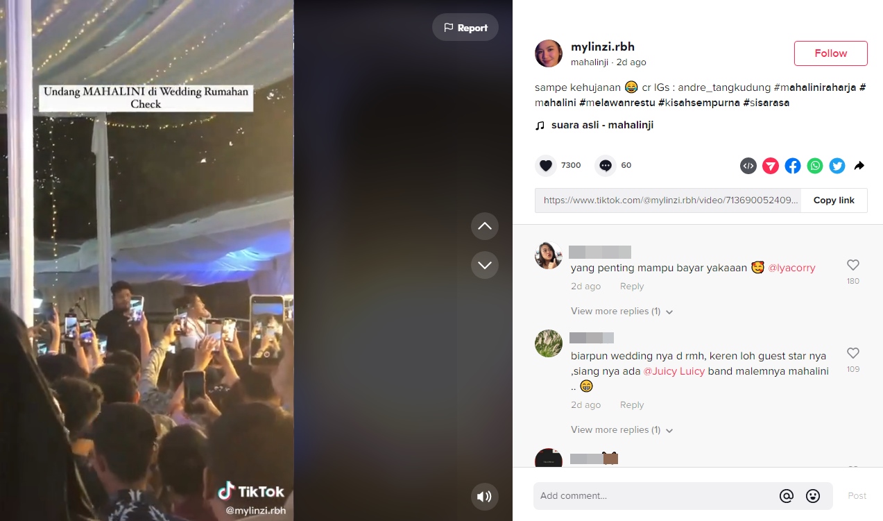 Mahalini Nyanyi di Wedding Rumahan, Jumlah Honor Bikin Penasaran