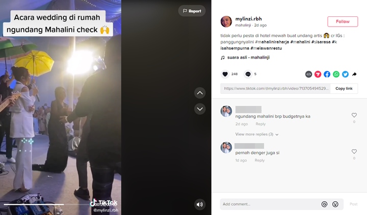 Mahalini Nyanyi di Wedding Rumahan, Tarif Manggung Bikin Penasaran