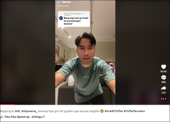 Vidi Aldiano Sampai Istighfar Ditanya Hal Aneh Soal Ferdy Sambo